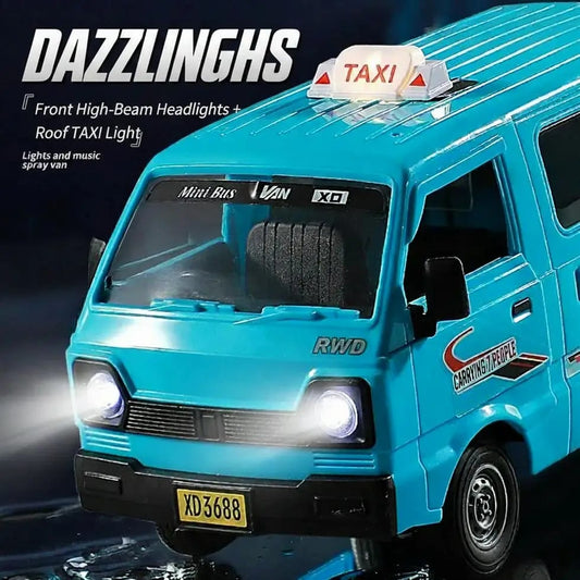 Remote Control Taxi Van for Kids pray RC Taxi with LED Lights