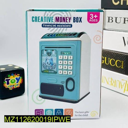 Kids ATM Toy Saving Money Blue Pink ABS Plastic