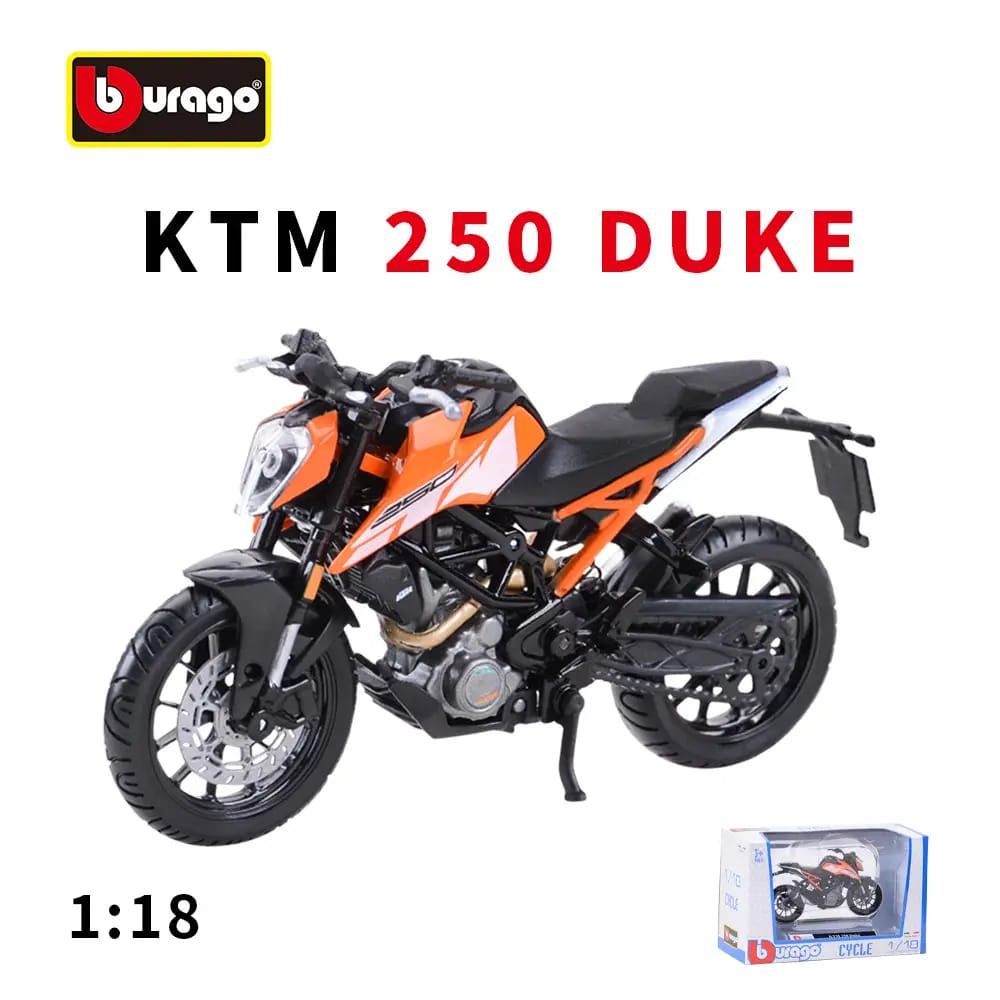 Bburago 1:18 Motorcycle Model KTM 250 Duke Diecast Toy Model Motorcycles Alloy Motorcycle Model