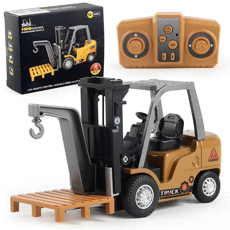 Cross-Border Children's Remote Control Alloy Car with Variable Speed, Realistic Simulation of Liftable Forklift Engineering Vehicle, Remote Control Cargo Truck Model