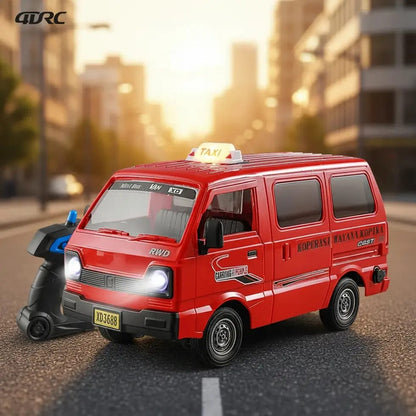 Remote Control Taxi Van for Kids pray RC Taxi with LED Lights