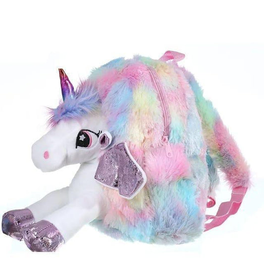 Unicorn Plush Backpack for Girls 1-10 Years