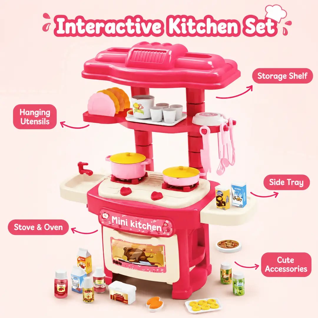 Girl's playing Kitchen Set