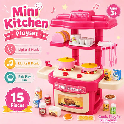 Girl's playing Kitchen Set